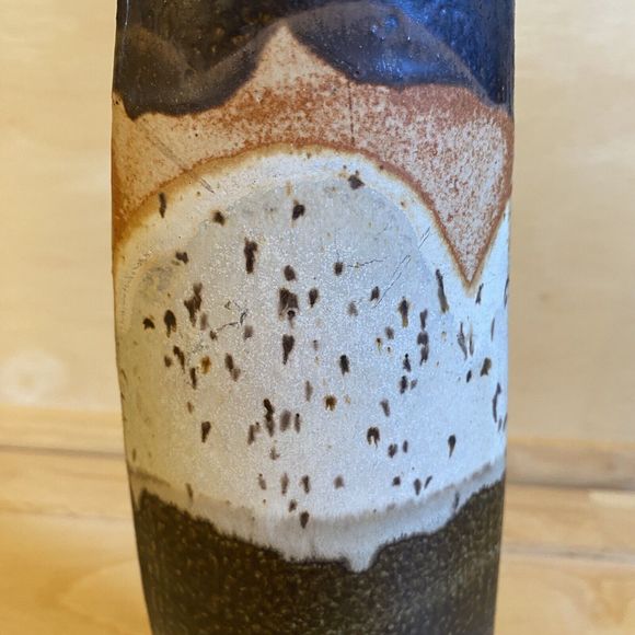 Vintage Robert Parrott Mid-Century Modern Signed Studio Art Pottery Ceramic Vase - Picture 8 of 11